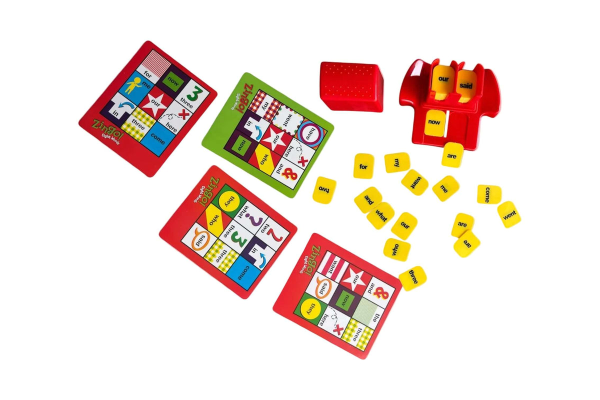Sight words matching game for kids featuring colorful cards and letter tiles for fun learning.
